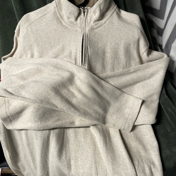 Old Navy 1/4 zipper pullover, brown and tan - Picture 2 of 3